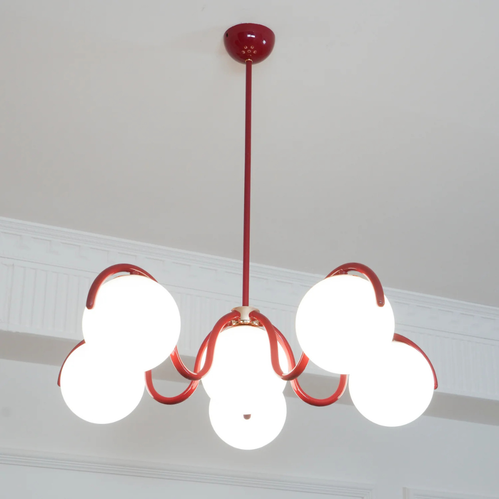 Sculptural Linear Chandelier with Elegant Flowing Silhouette S223