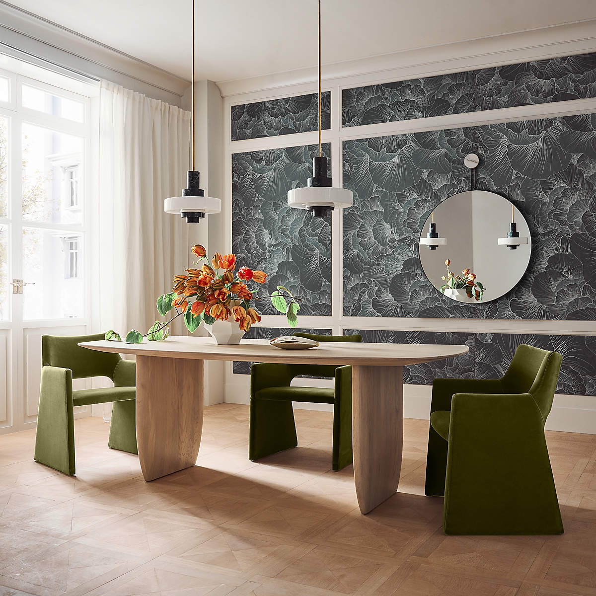 Mercury Green Marble Pendant Lamp T1931