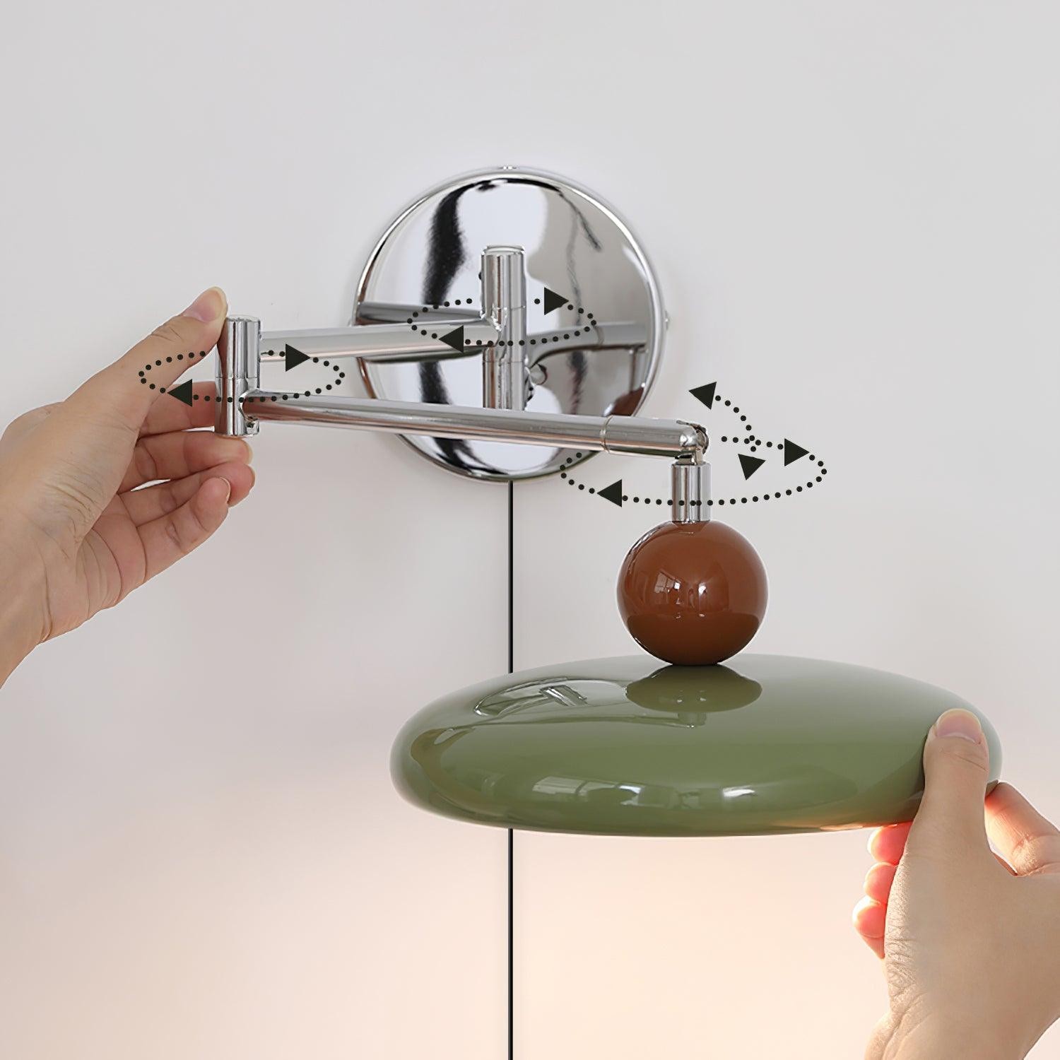 Swing Arm Bedside Plug In Wall Lamp M142