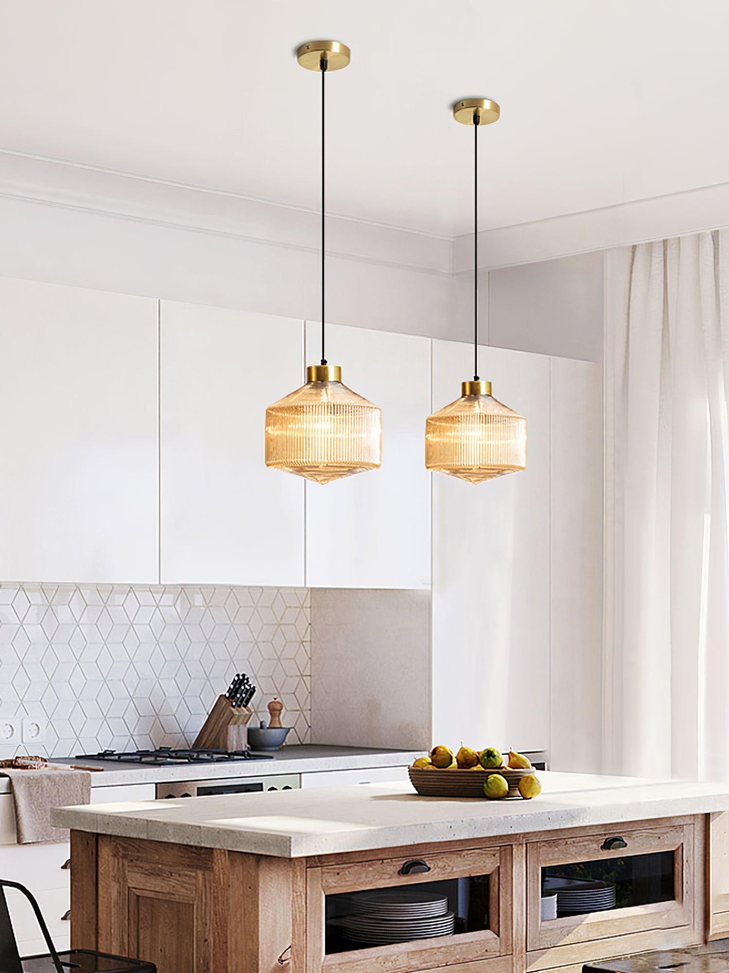 Striped Spinning Top Pendant Light M505