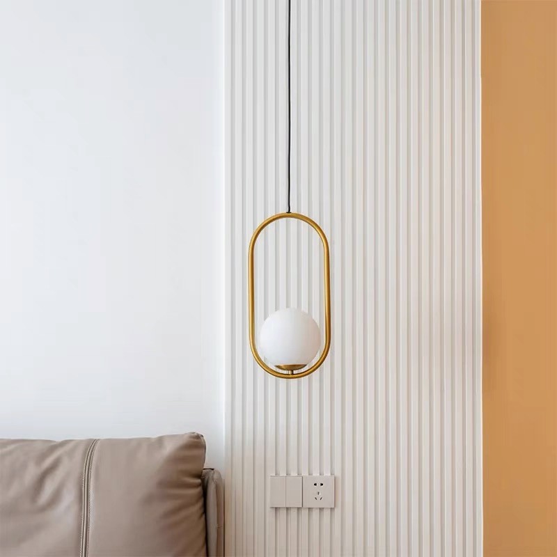 Halozen Pendant Lamp - Elegant Metal and Glass Pendant for Living Room