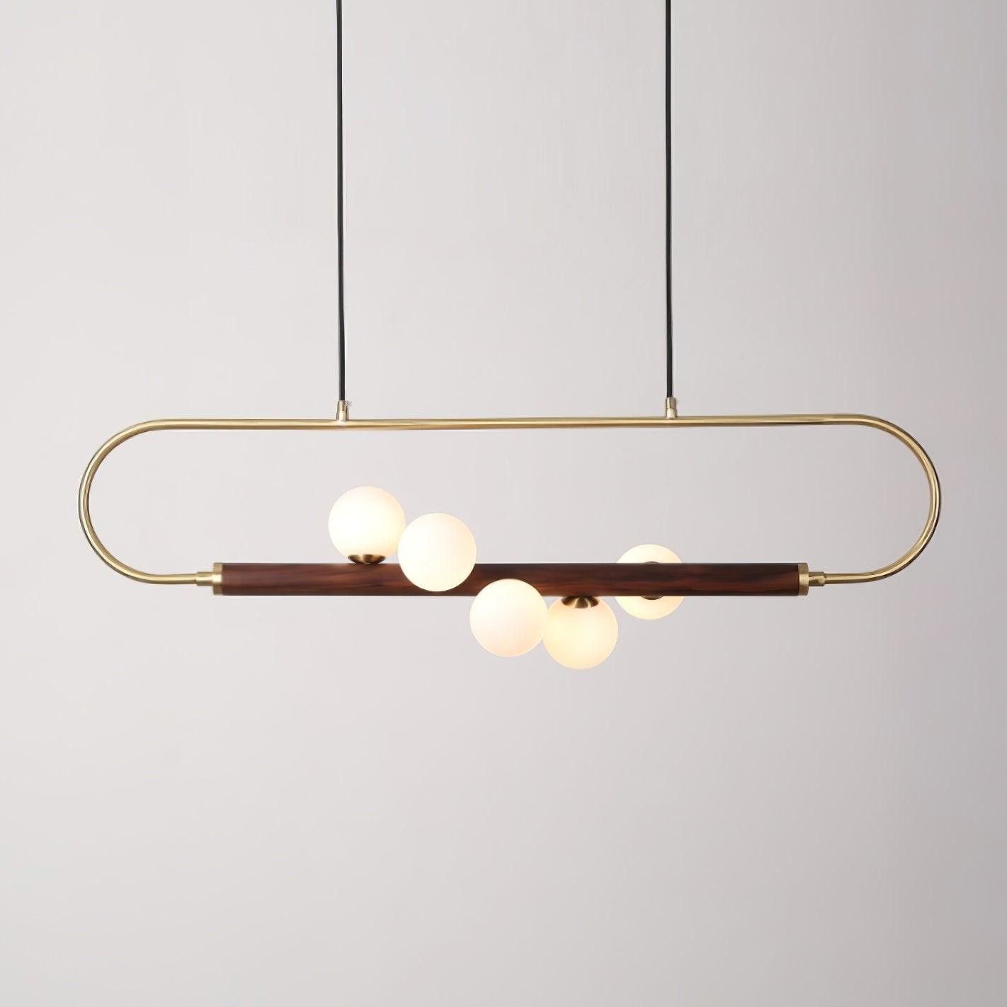 Modern Walnut Simple Chandelier M32