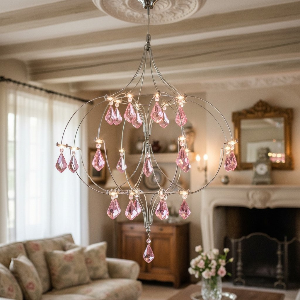 Crynora French Crystal Chandelier - Romantic Firefly Design in Luxe Style for Dining Room or Bedroom T504