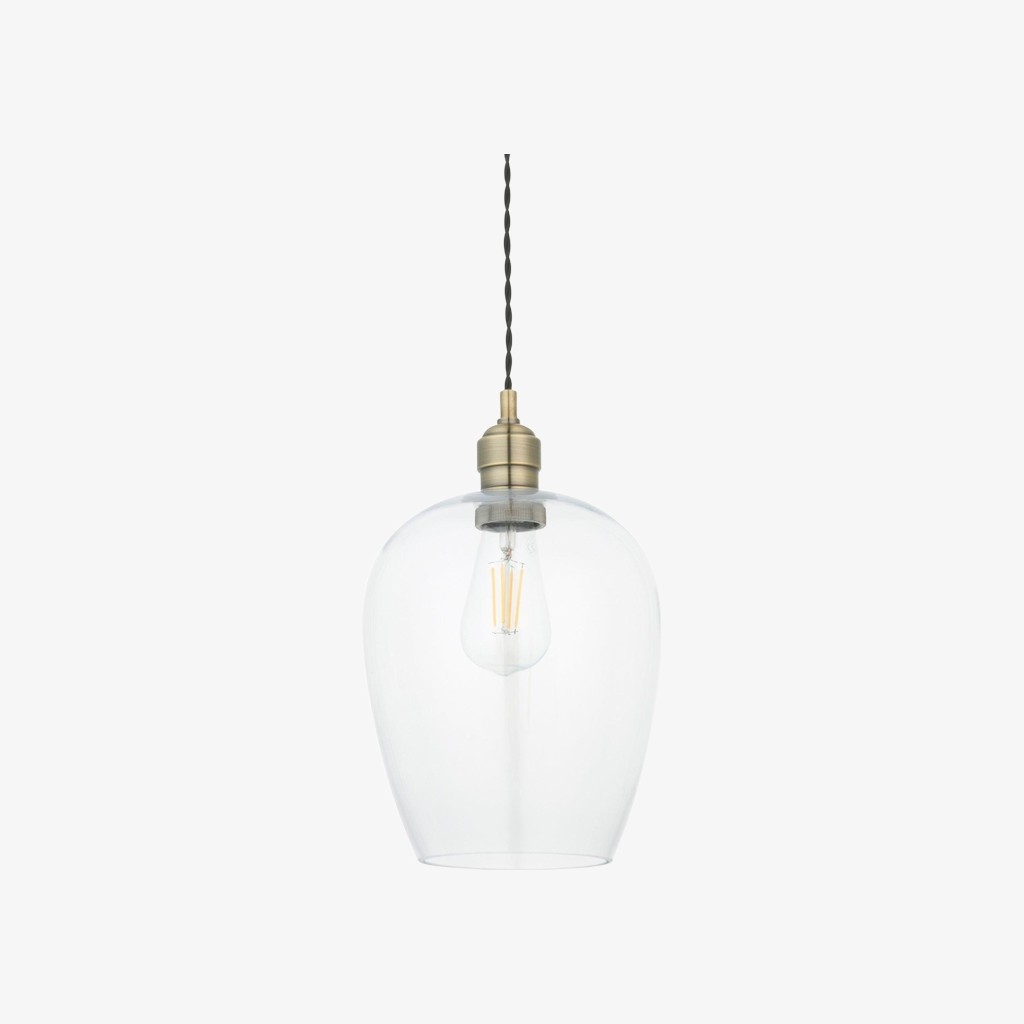 Clarione Height-Adjustable Glass Pendant Light - Classic Art Deco Light T1032