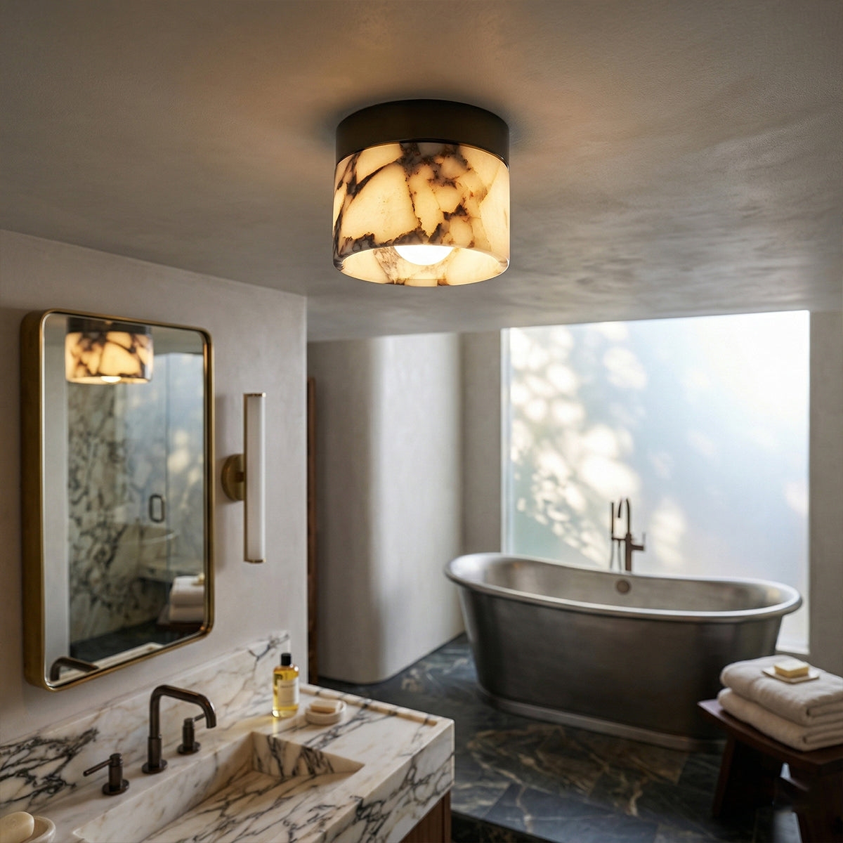 Marble Round Ceiling Lamp T1851