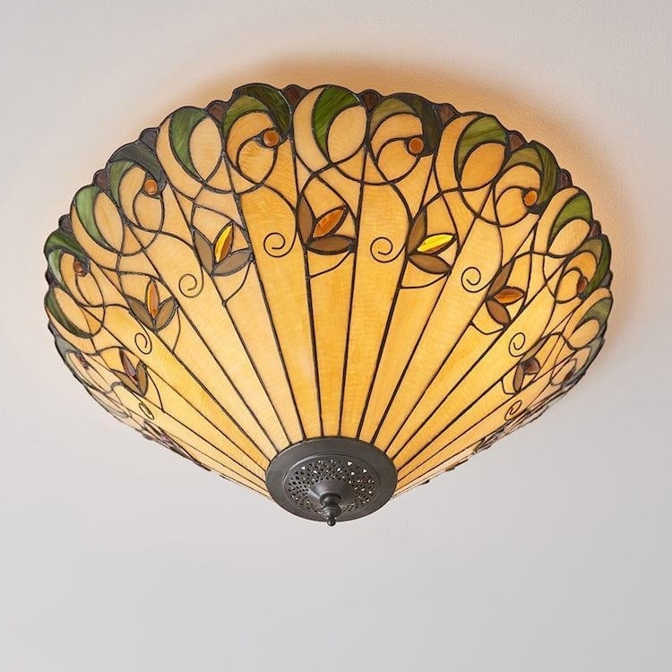 TF Jamelia Light - Decorative Art Glass - Flush Mount Timeless Style for Hallway T1041