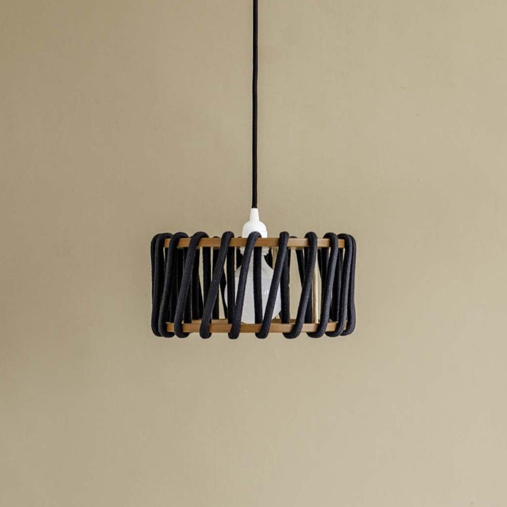 Macaron Rope-wrapped Wooden Pendant Lamp S179