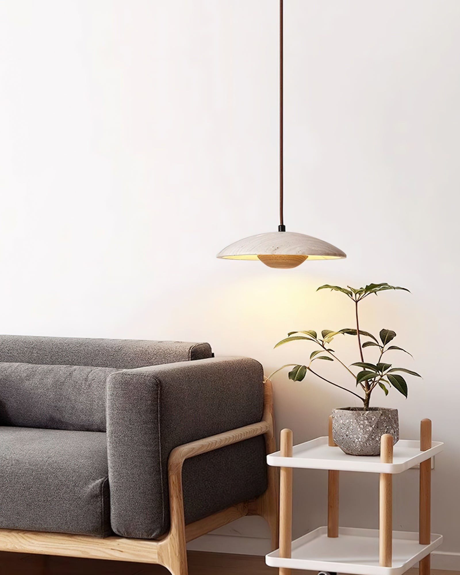 Cream Style Wood Pendant Lamp M316