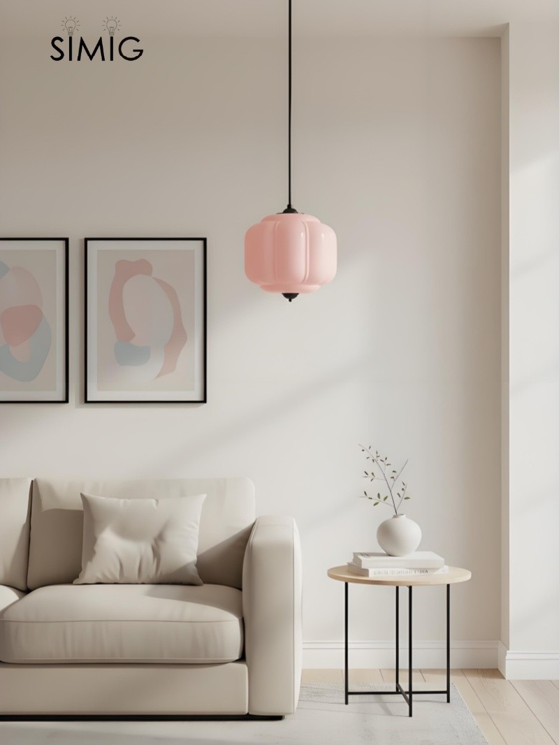 Eloise Vintage Milk Glass Pendant Light - Chic Retro Lighting for Dining Rooms S215