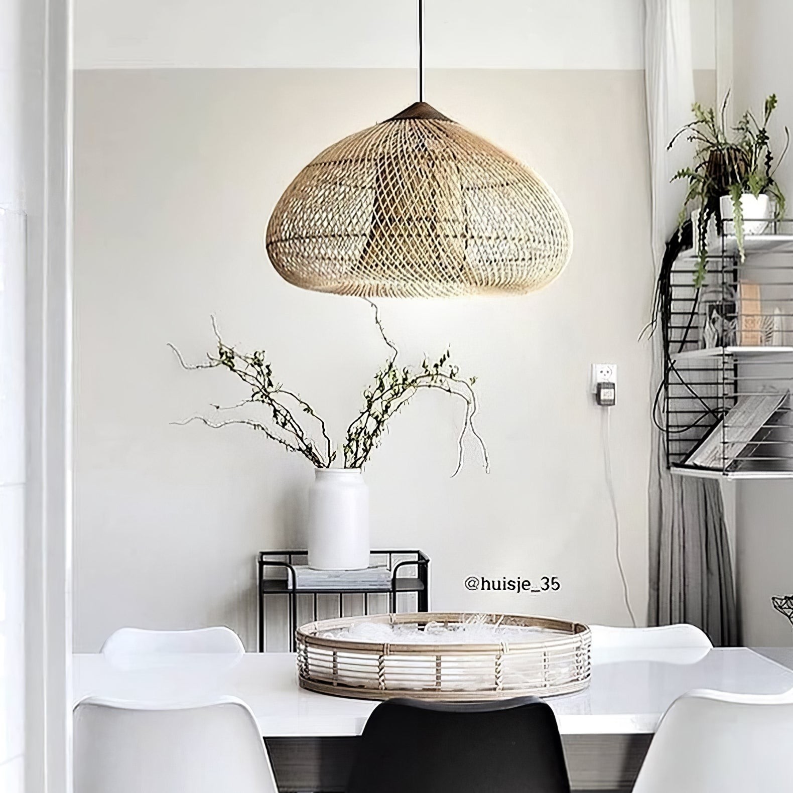 Harp Braided Rattan Pendant Lamp T048