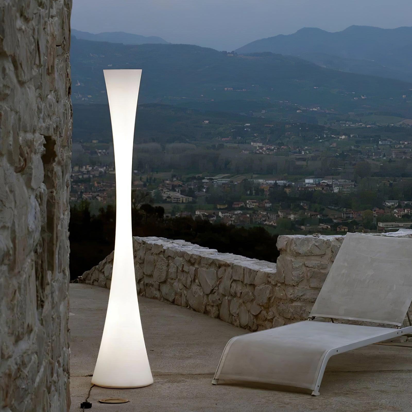 Romantic Simple White Column Floor Lamp G06