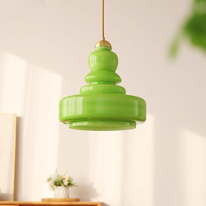 Bauhaus Vintage Cream Glass Pendant Lamp S174