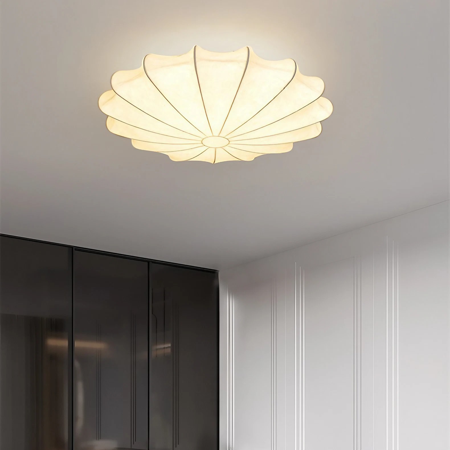 Japanese Style Wabi-Sabi Style Silk Ceiling Lamp S52