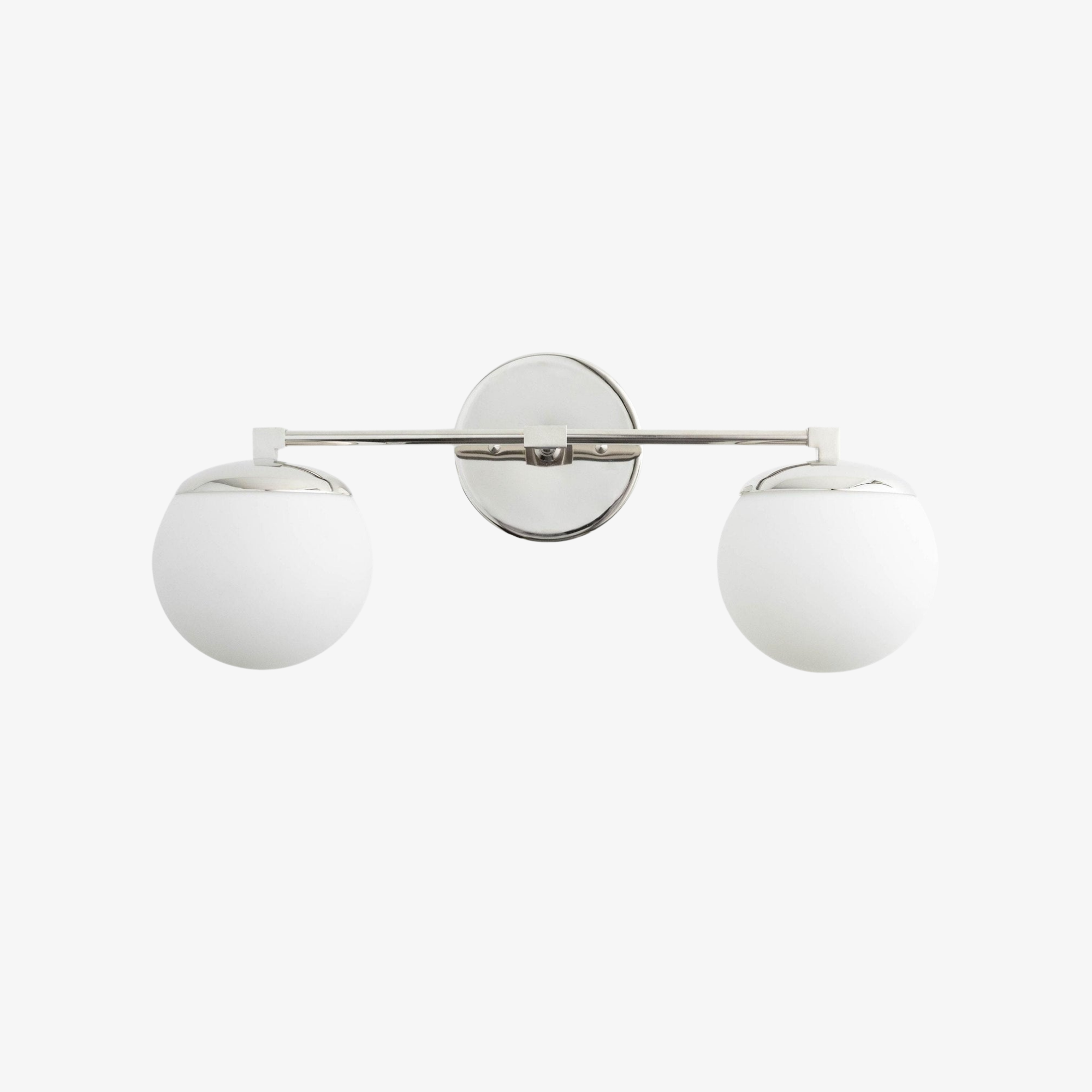 Glorica Glass Vanity Light - Art Deco Brass Wall Globe Fixture Modern T392