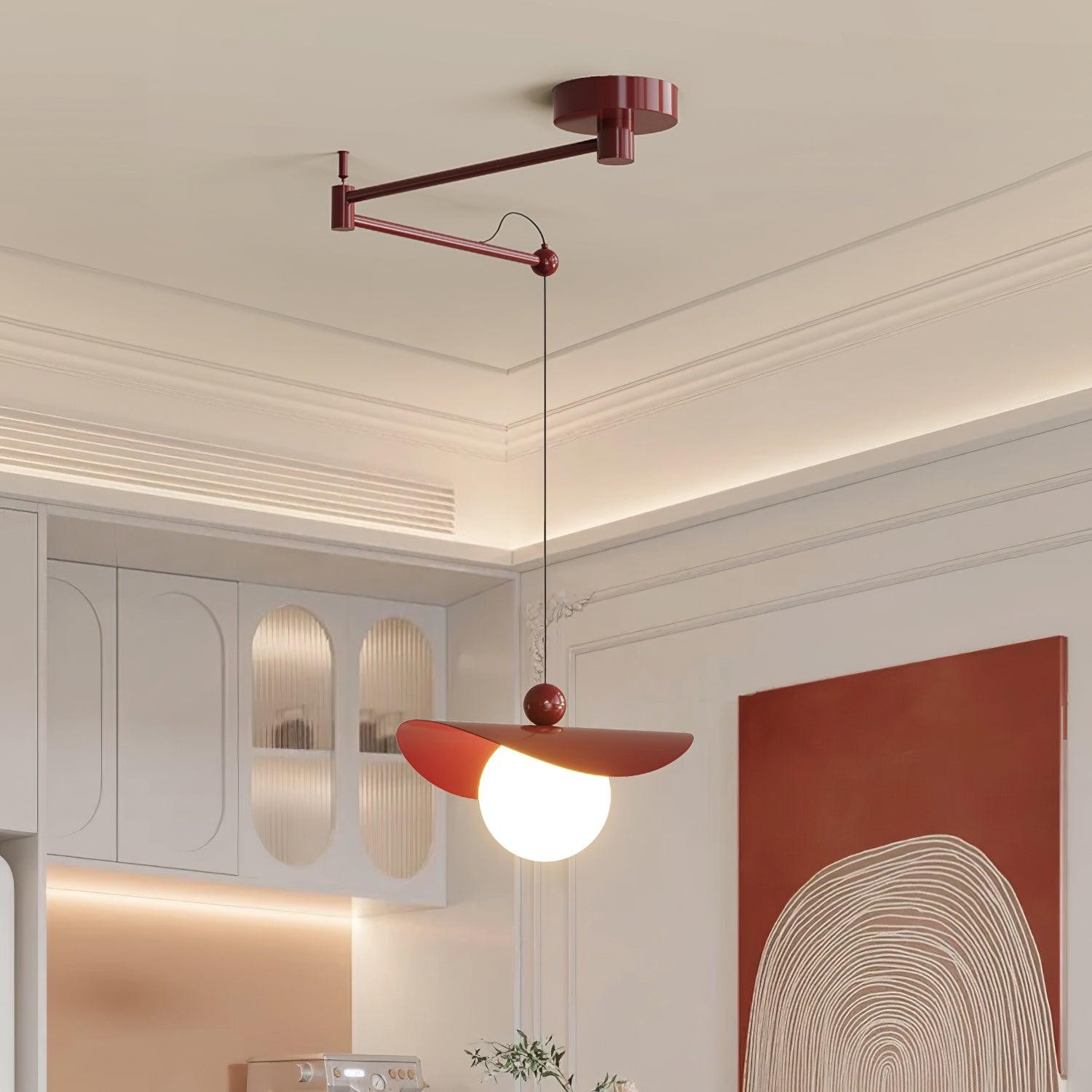 Simple Adjustable Metal Swing Arm Pendant Lamp G13