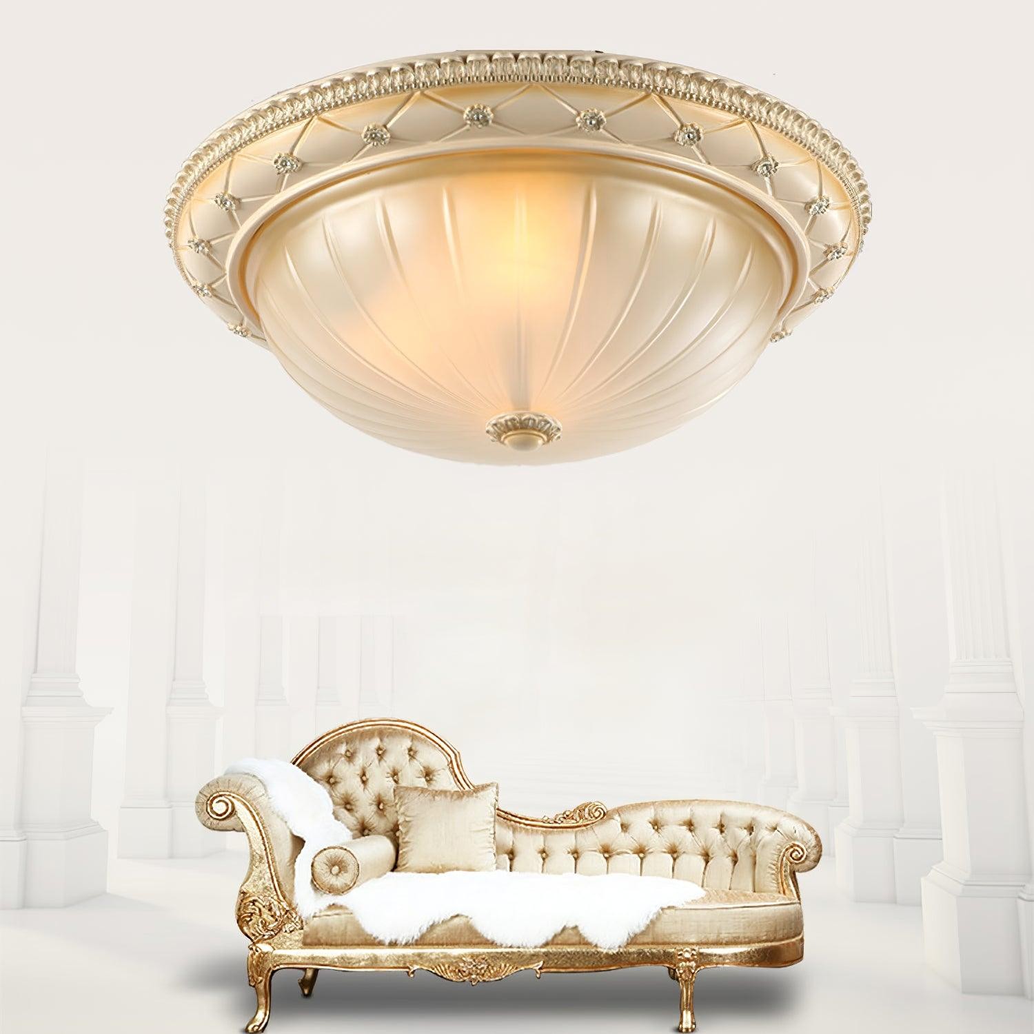 European Vintage Style Resin Ceiling Light for Bedroom M457