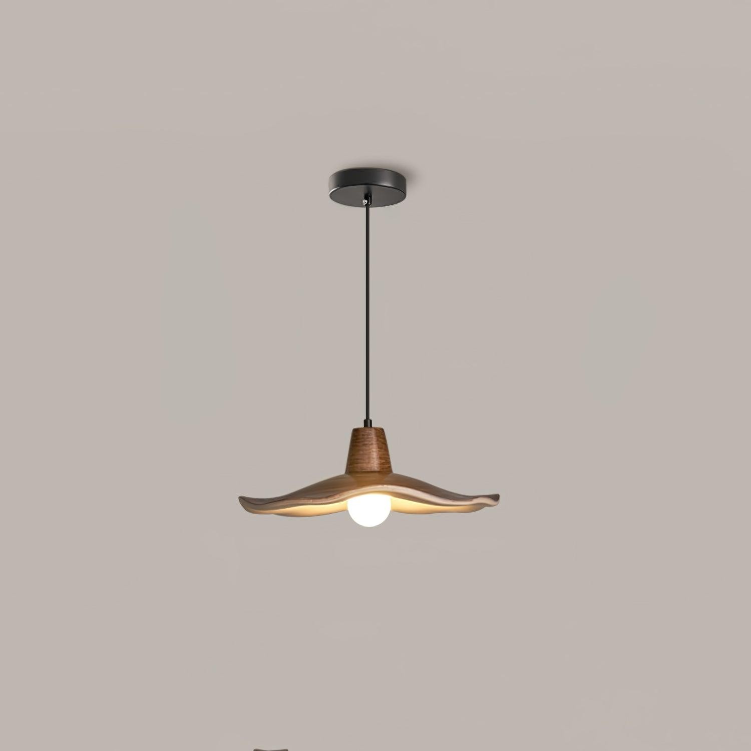 Black Imitation Walnut Wood Grain Kitchen Pendant Lamp M492