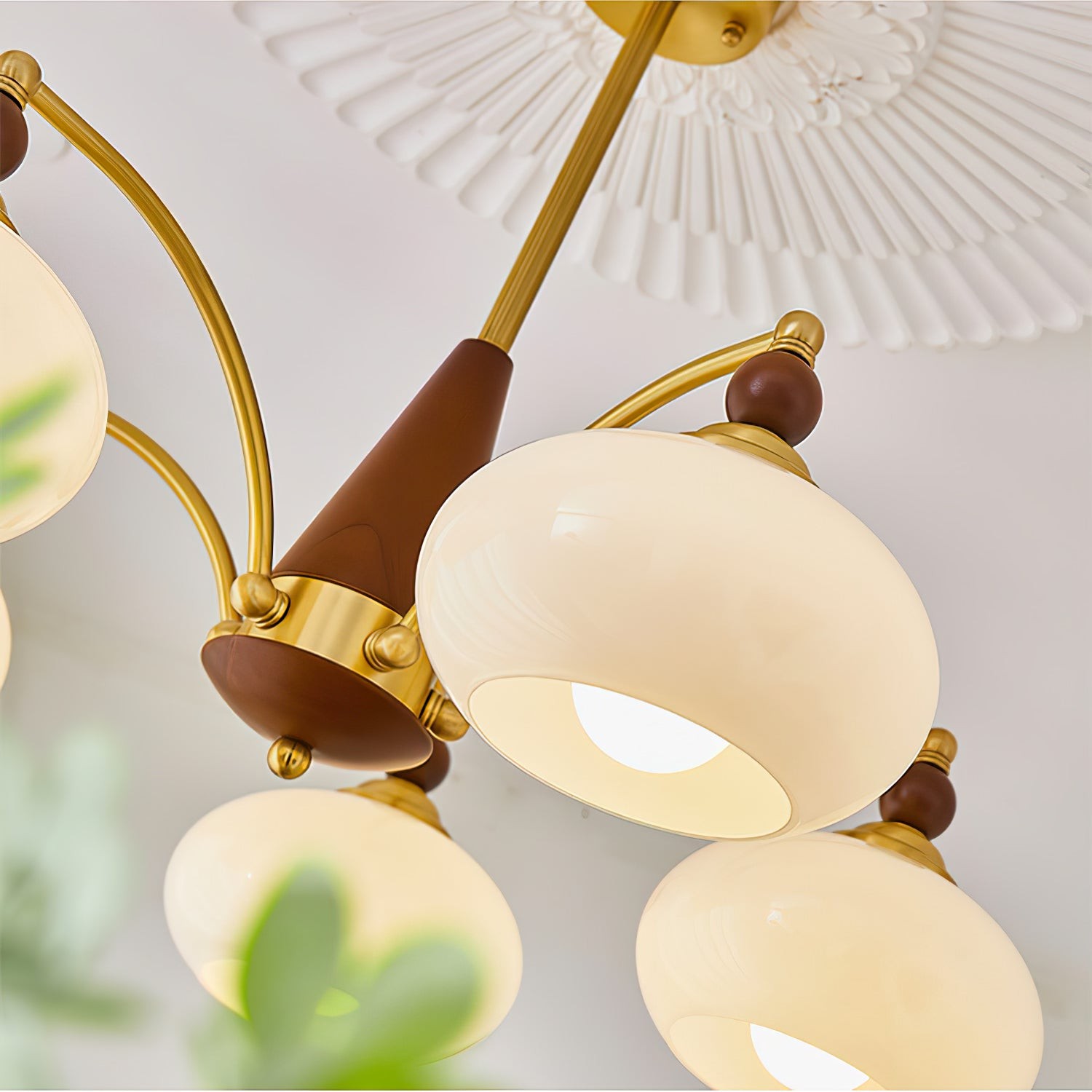 Vintage Multihead Persimmon Chandelier M325