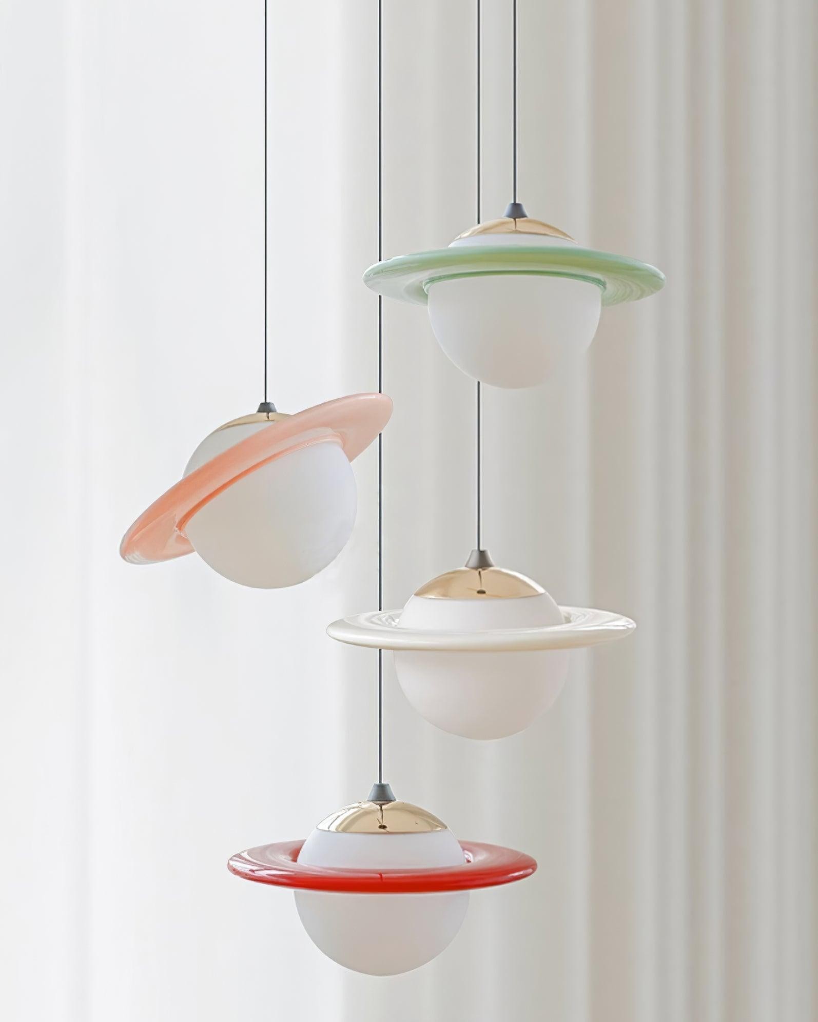 Romantic Saturn Planet Pendant Lamp for Bedroom M415