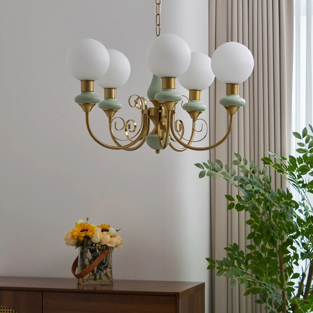Modern Chandelier with Graceful Silhouette for Ambient Light S219