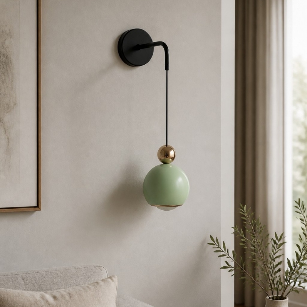 Glintap Nordic Globe Wall Mounted Light - Minimal Accent Lamp for Bedroom Interior T2207