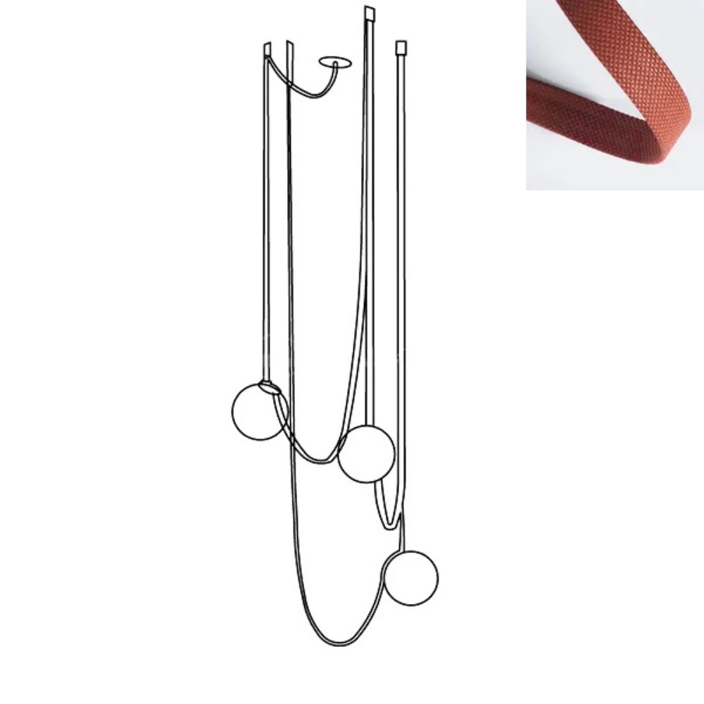 Flexible Belt-Style Pendant Lamp for Customizable Ambient Light S241
