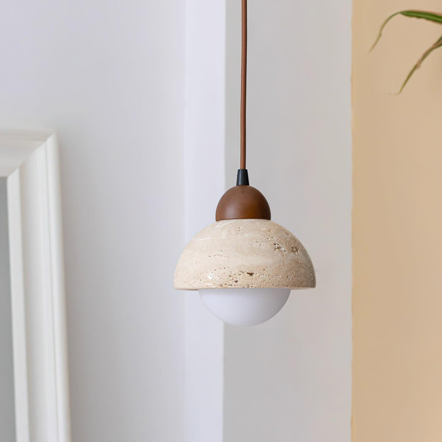 Yellow Travertine Wabi-Sabi Style Pendant Lamp M97