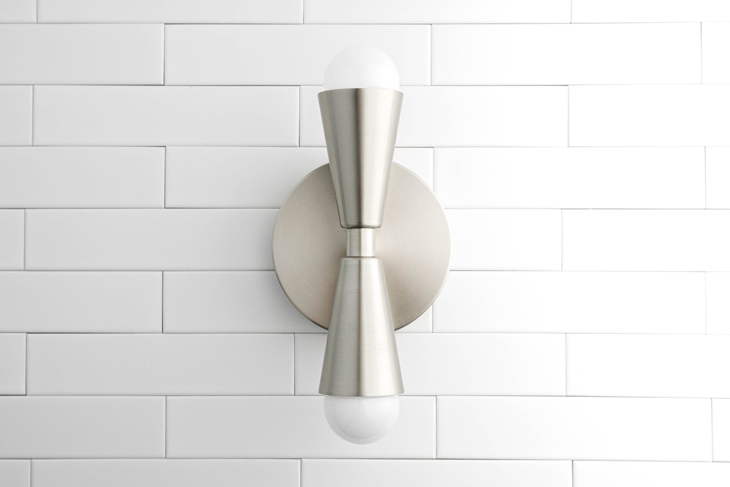 Pyralis  Cone Shade  Double Wall Light - Contemporary Living Room Glow T334