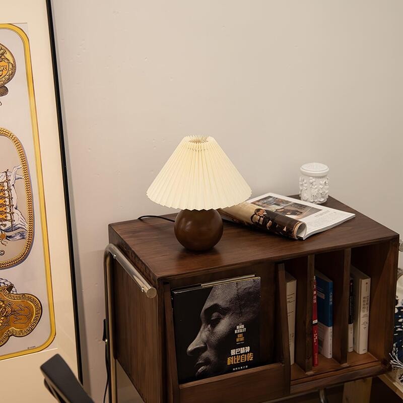 Modern Pleated Table Lamp Beside Lamp