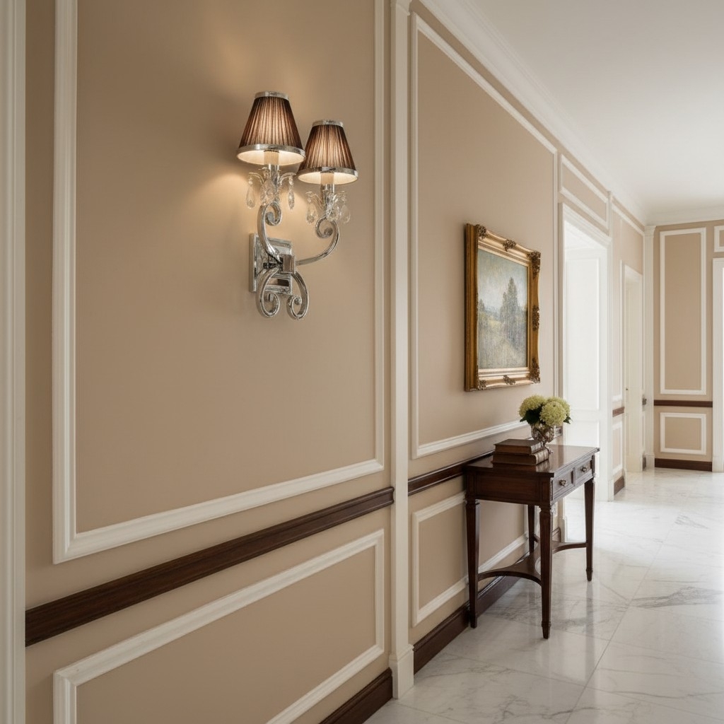 Talonis Luxury Crystal Wall Sconce - Chrome Finish Frame for Bedrooms and Home Décor T965