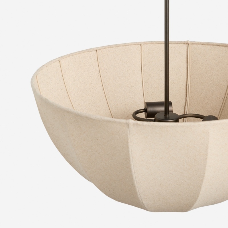 Lumarys Pendant Light - Botanical Inspired Linen Shade for Living Room T658