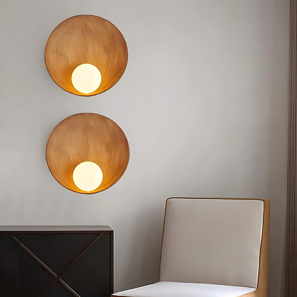 Serenity Modern Resin Japandi Metal Wall Lamp T2017