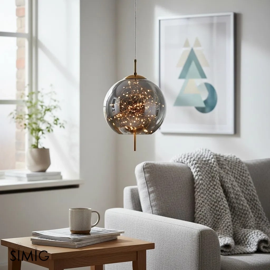 Scandinavian Cylinder Oval Glass Pendant Light M63