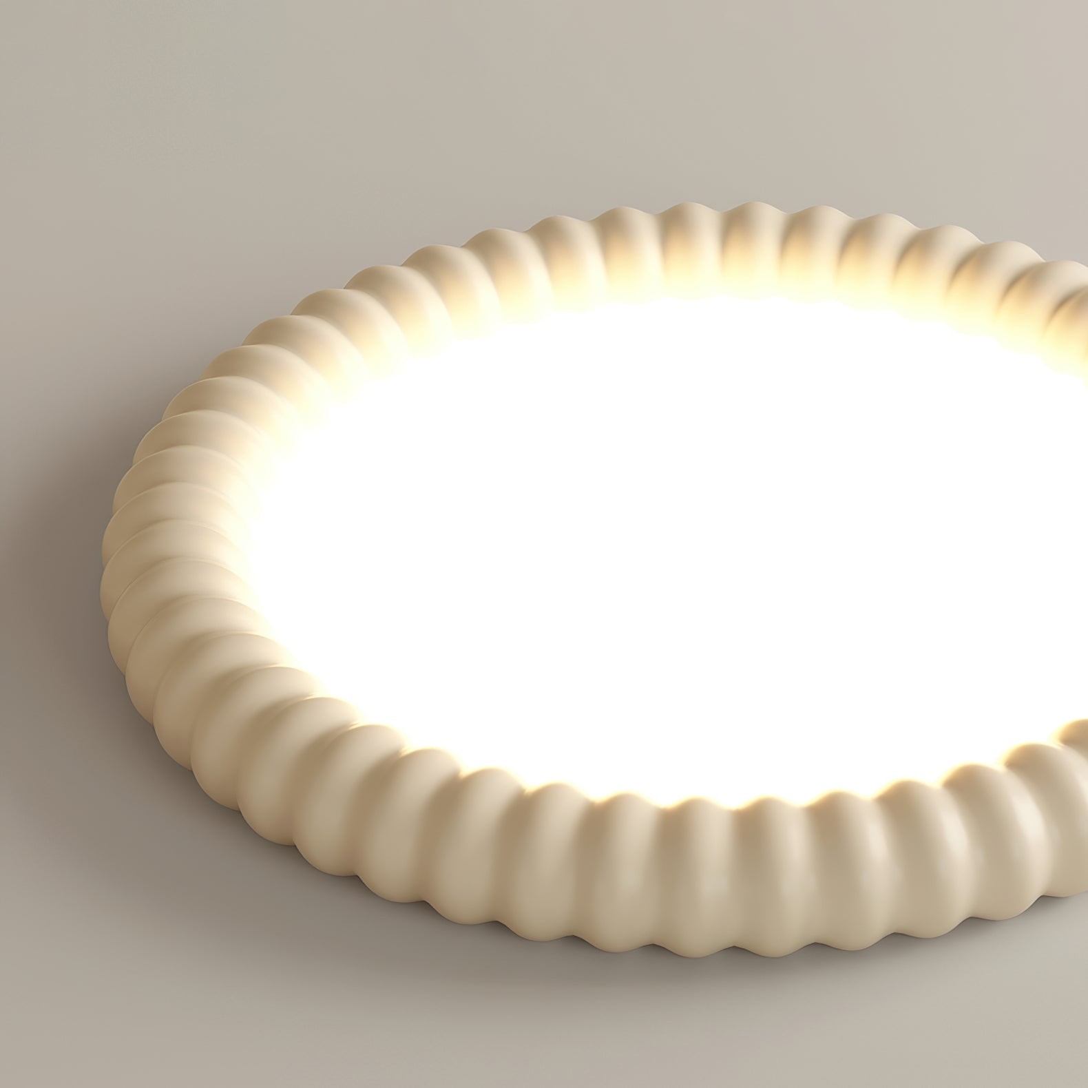 Cream Style Ripple Ring Ceiling Lamp M421