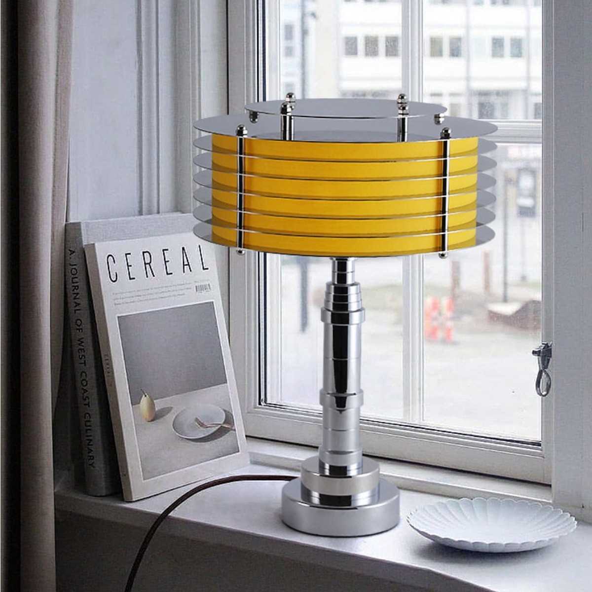 Modern Layered Lamps in Stainless Steel – Table & Floor Options S257