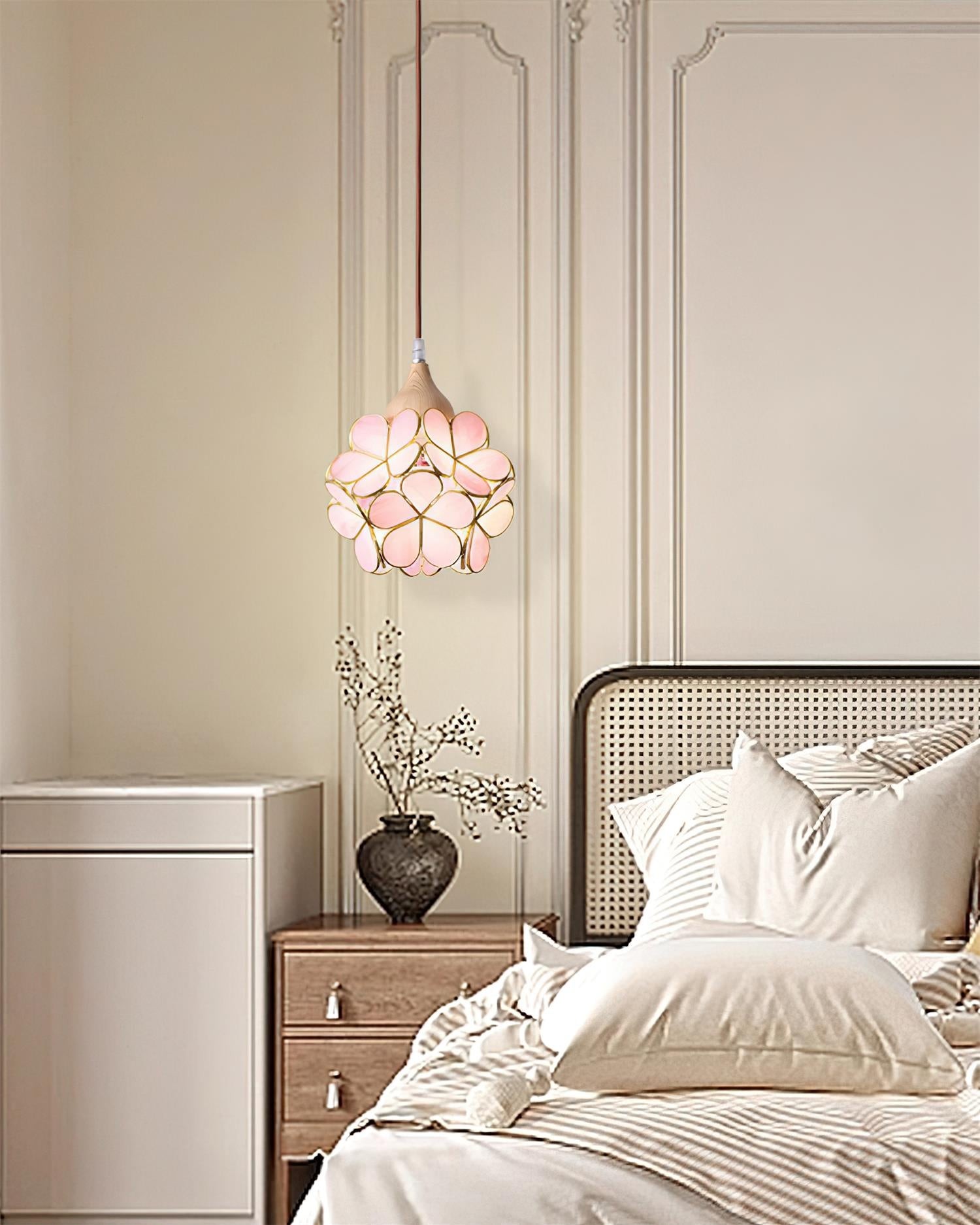 French Creative Pastoral Style Flower Pendant Light M136