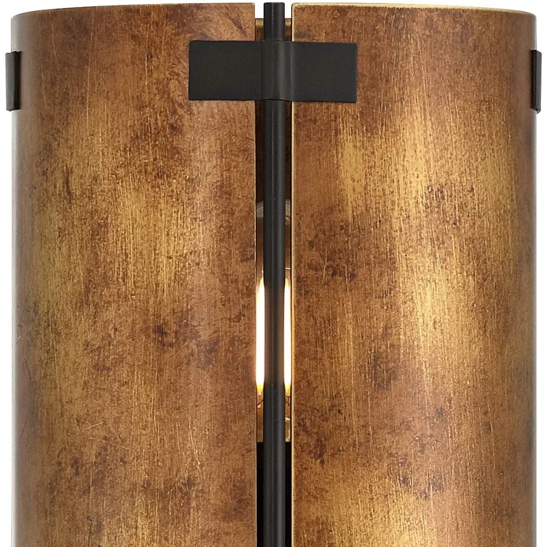 Rustivon Curved Metal Shade Wall Sconce - Vintage Accent Light T1089