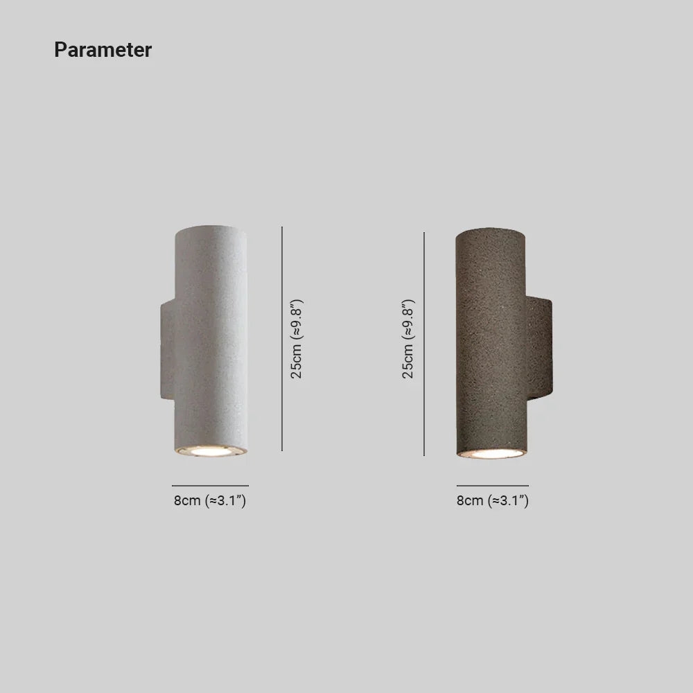 Midnight Glow Minimalist Cement Indoor Outdoor Wall Light T2001