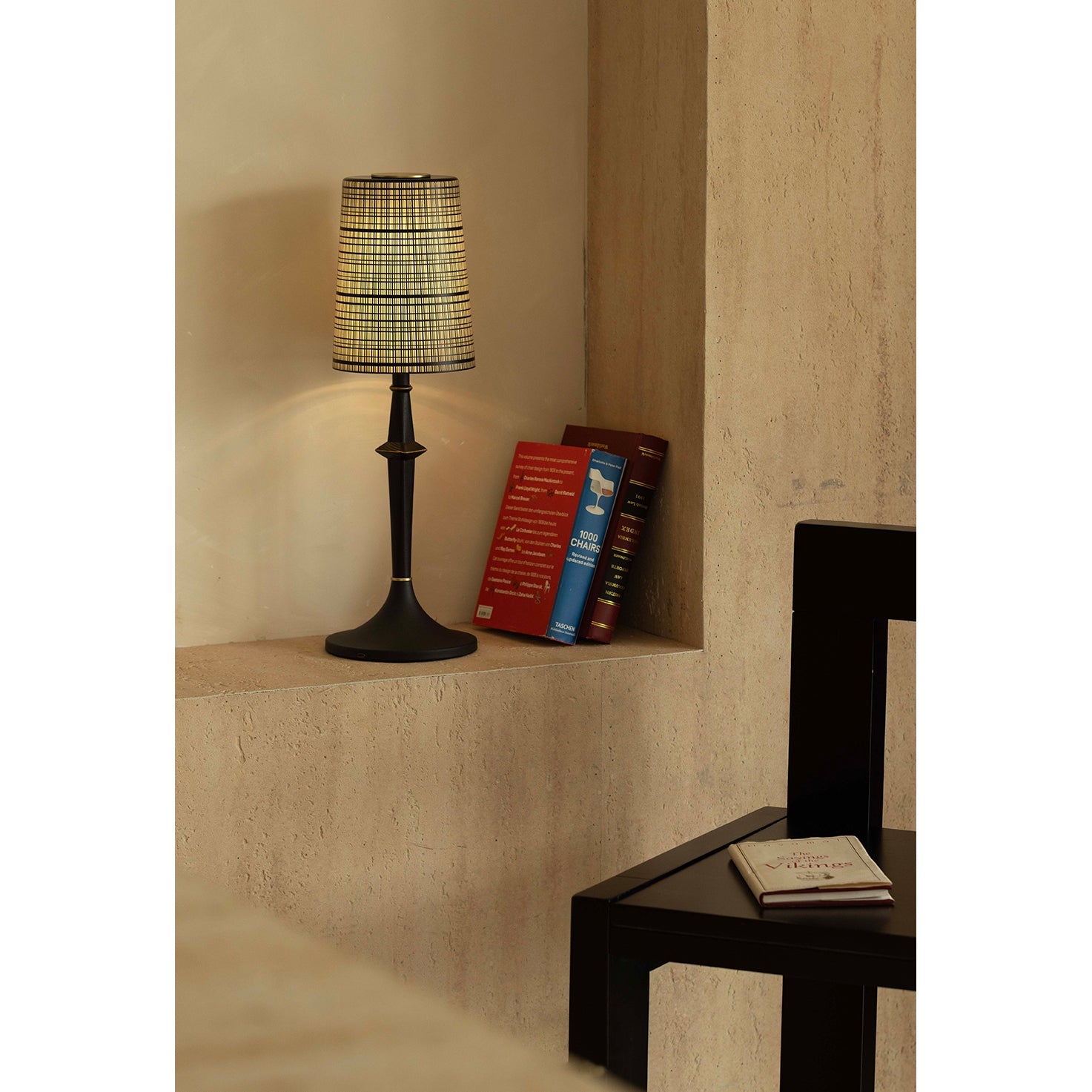 Devon Black Table Lamp (Built-in Battery) T1933