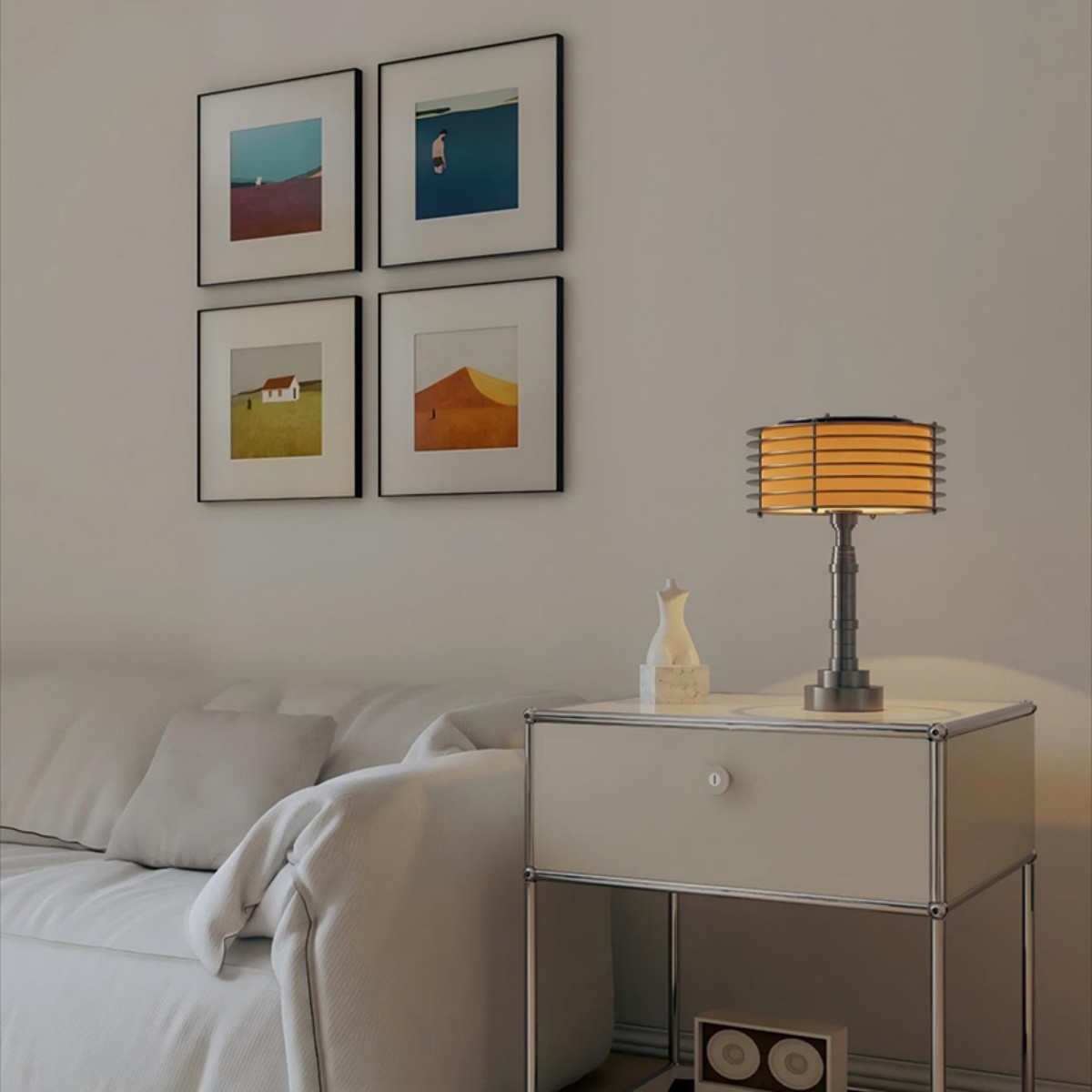 Modern Layered Lamps in Stainless Steel – Table & Floor Options S257