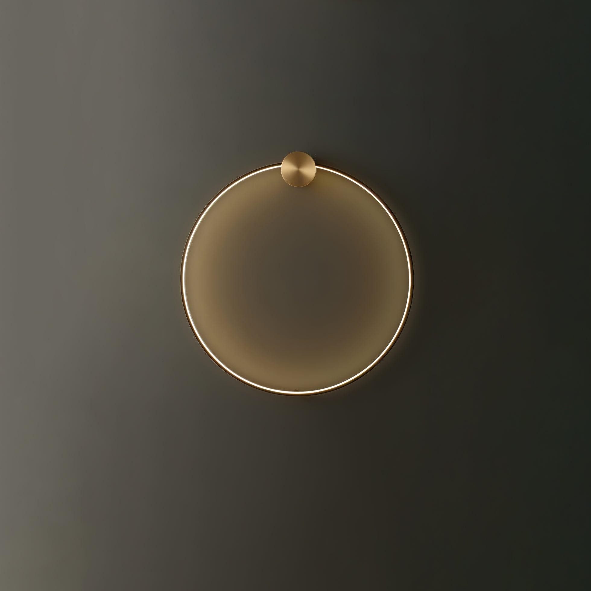 Minimalist Creative Simple Brass Round LED Wall Light M323