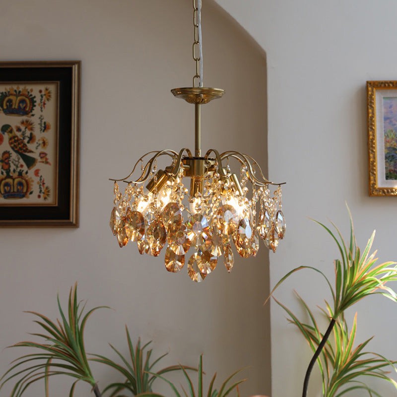 Vintage Sumptuous Teardrop Crystal Chandelier T258