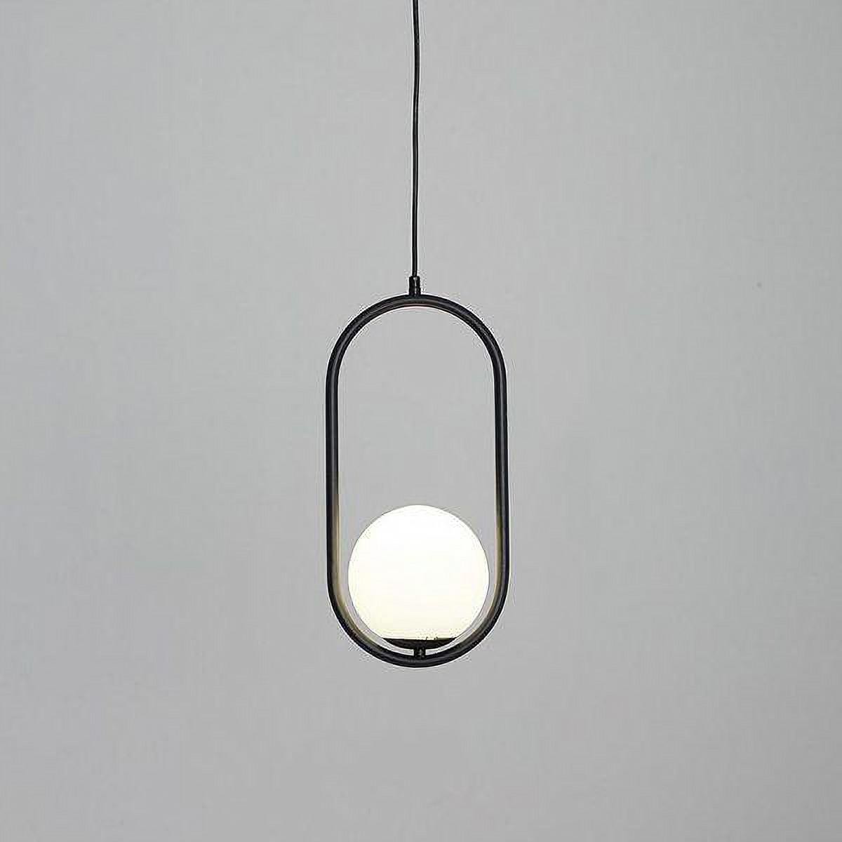 Halozen Pendant Lamp - Elegant Metal and Glass Pendant for Living Room