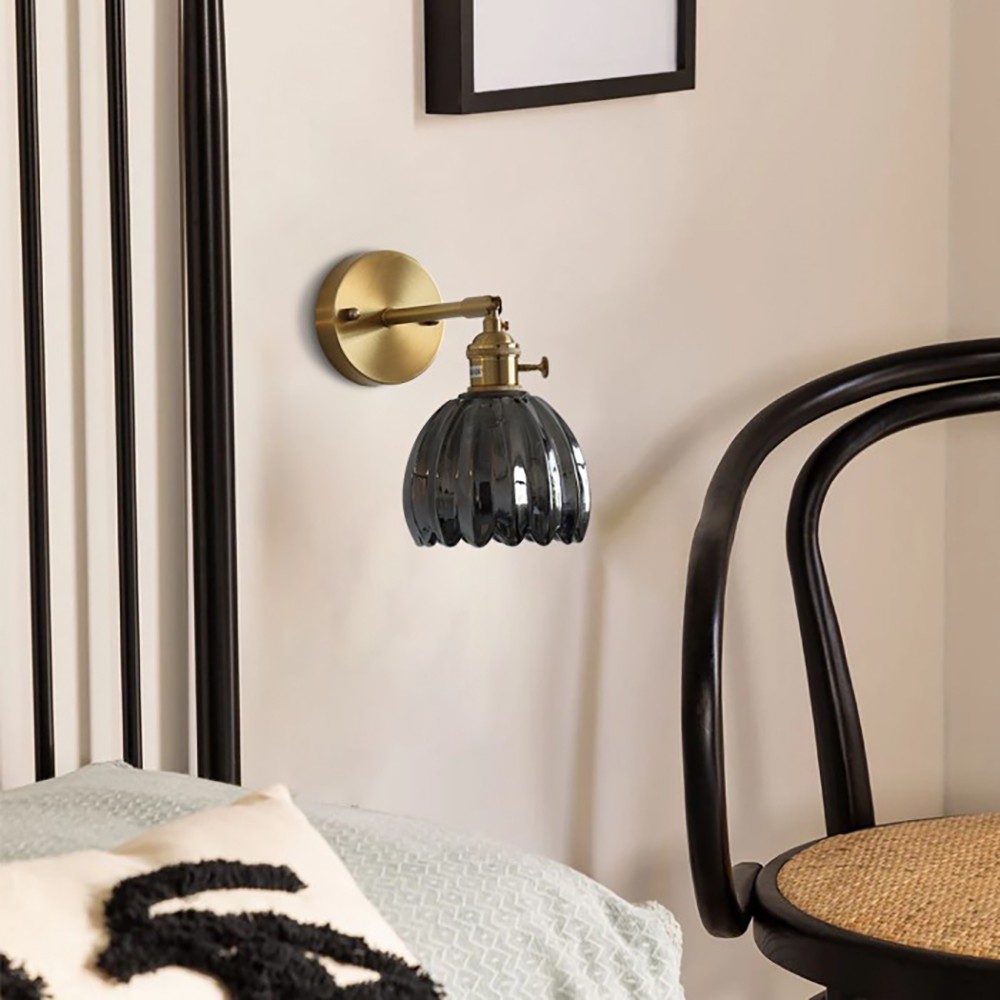 Retro Glass Flower Bud Tulip Wall Lamp S120