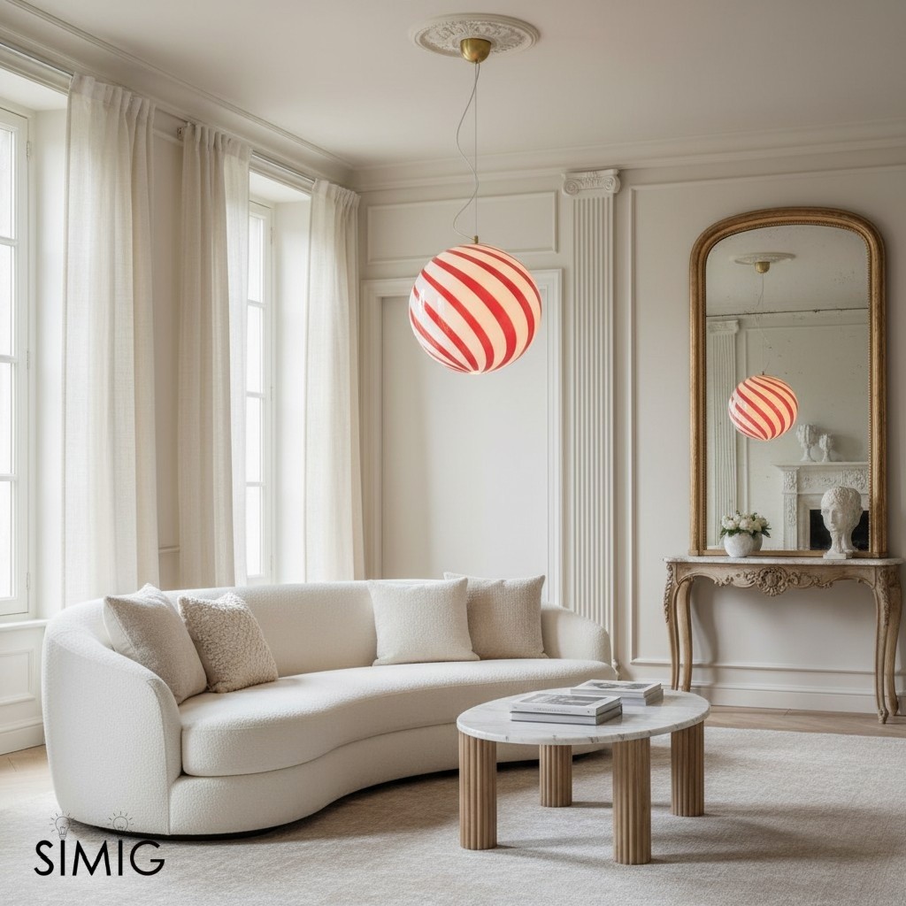 Bold Striped Solstice Pendant Light for Contemporary Spaces S368