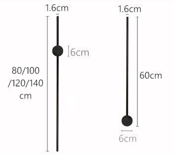 Industrial Modern Black Linear LED Wall Lights S114