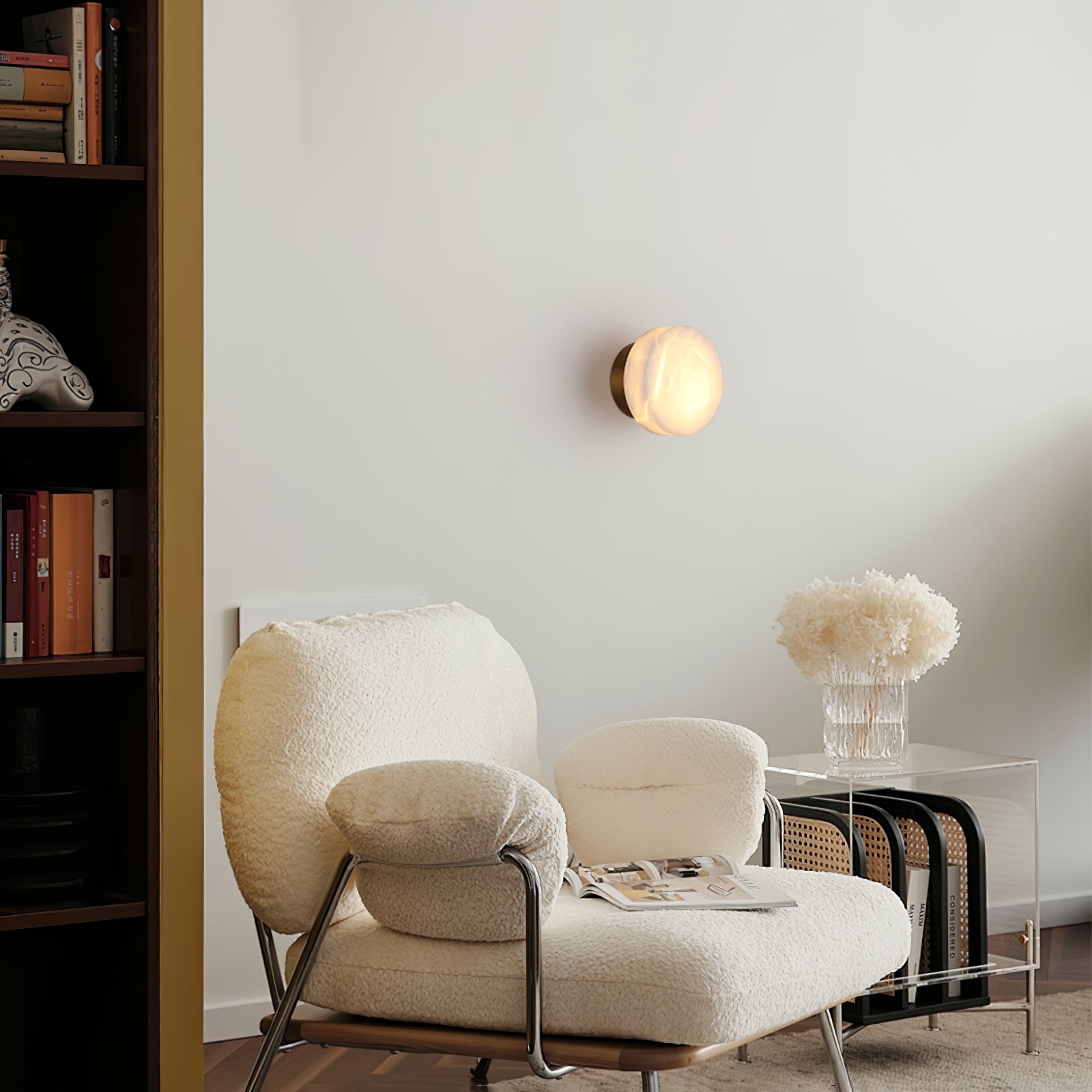Cylindrical Alabaster Wall Lamp T1873