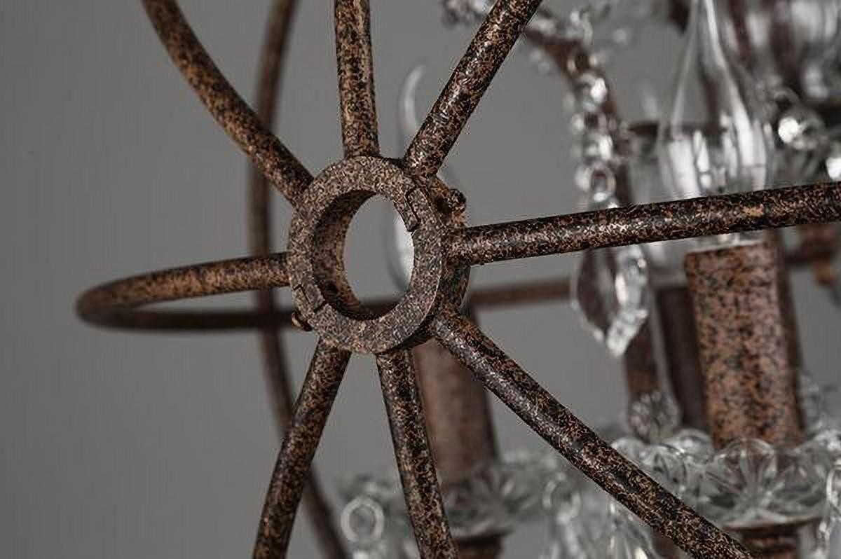 Retro Rust Iron Cage chandelier