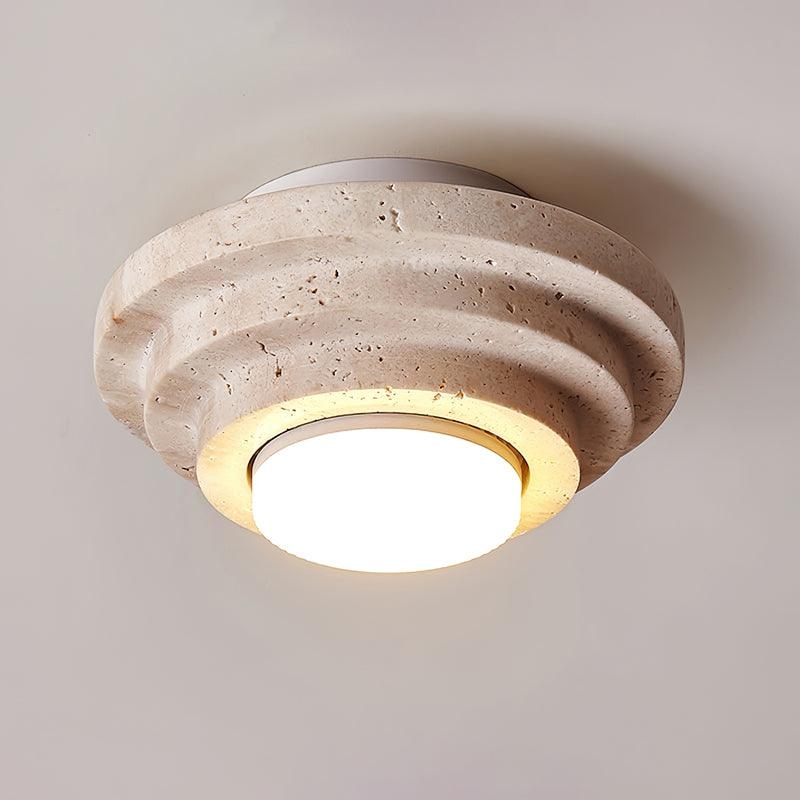 Aperture Travertine Ceiling Light T2119