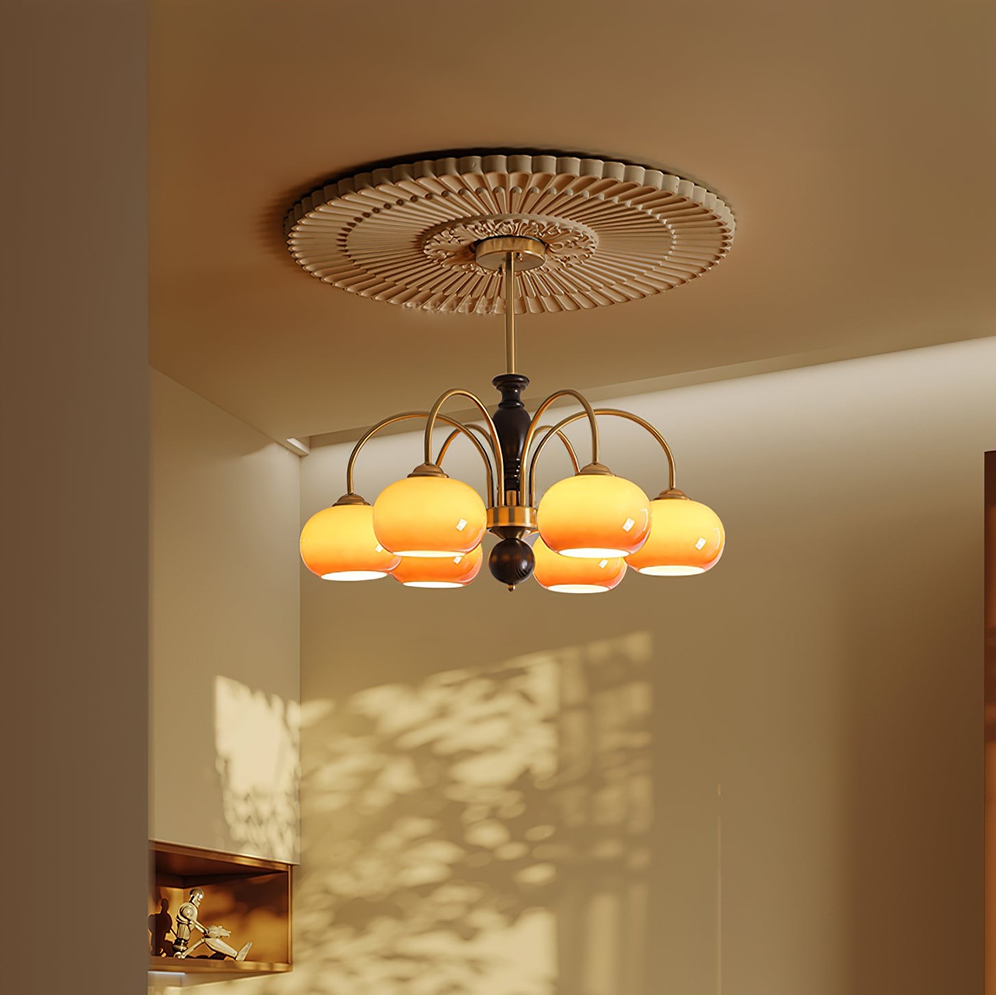 Retro Bauhaus Arch Chandelier M578